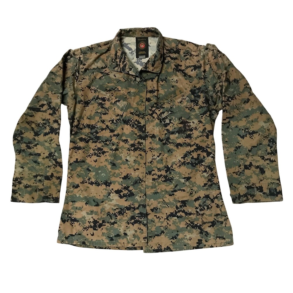 Short Bark Industries USMC MARPAT Woodland Digital Camo Combat Jacket M-L - Picture 1 of 6